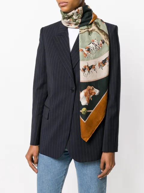 Hermes dog print scarf Clearance