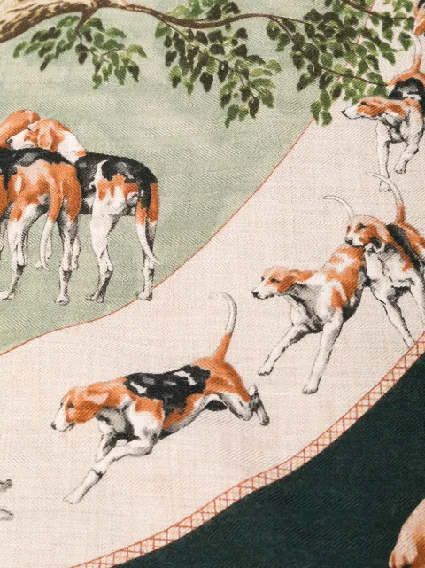 Hermes dog print scarf Clearance