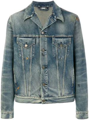 gucci tiger embroidered denim jacket