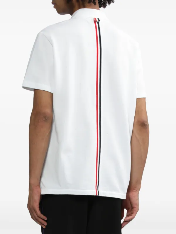 Thom Browne back-stripe Polo Shirt | White | FARFETCH ID