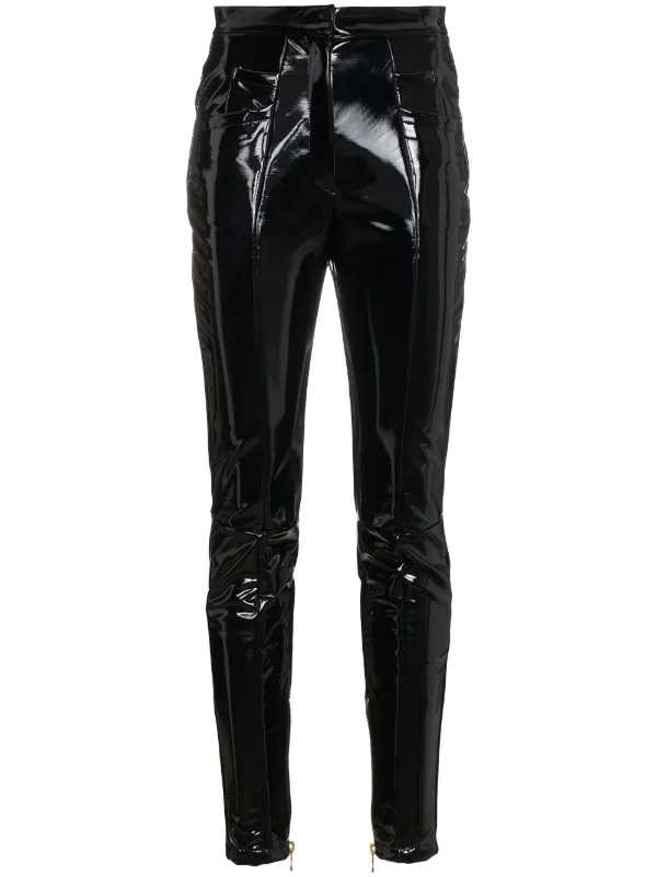 pvc high waisted trousers