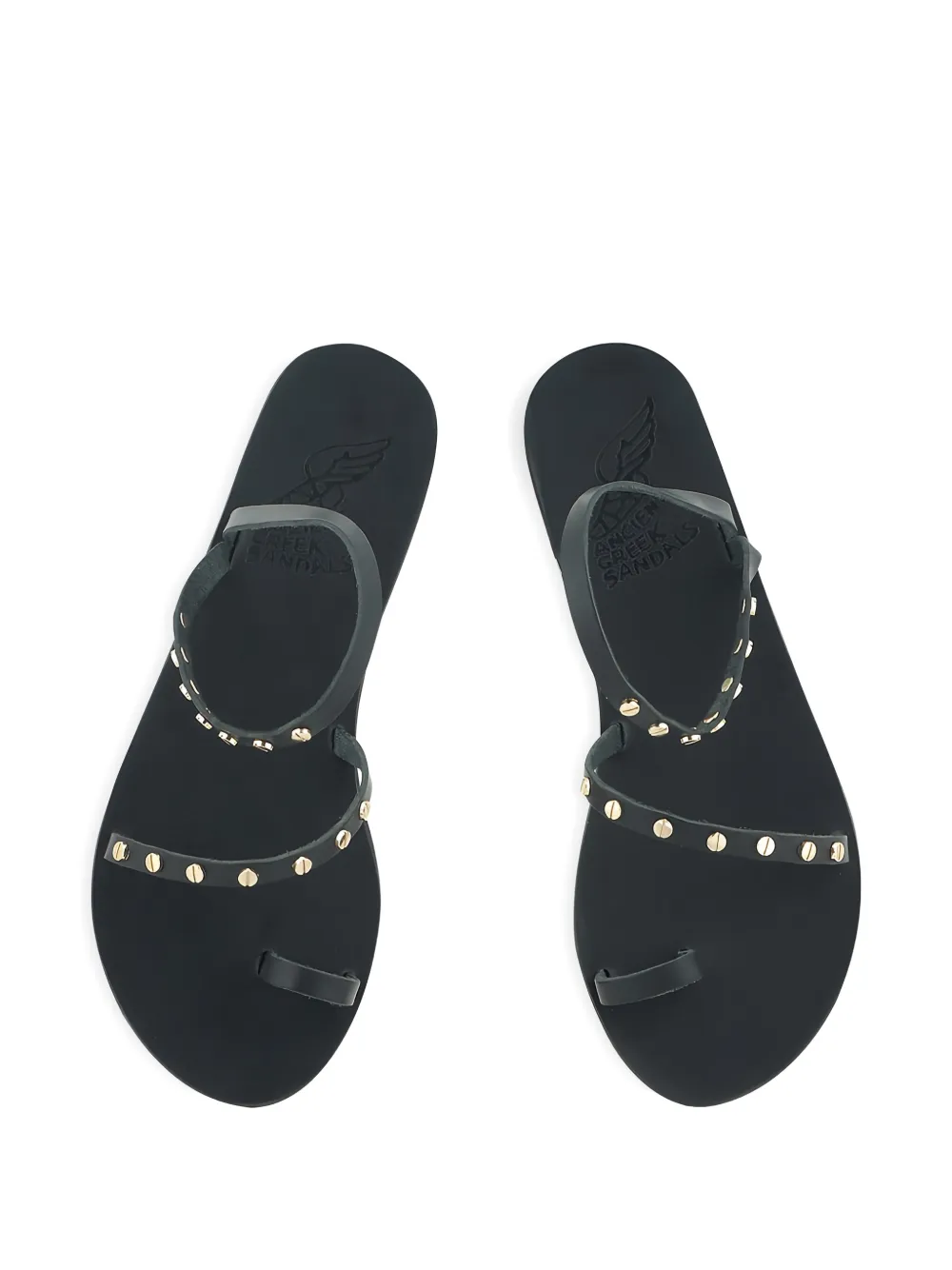 Ancient Greek Sandals Apli studded sandals Zwart