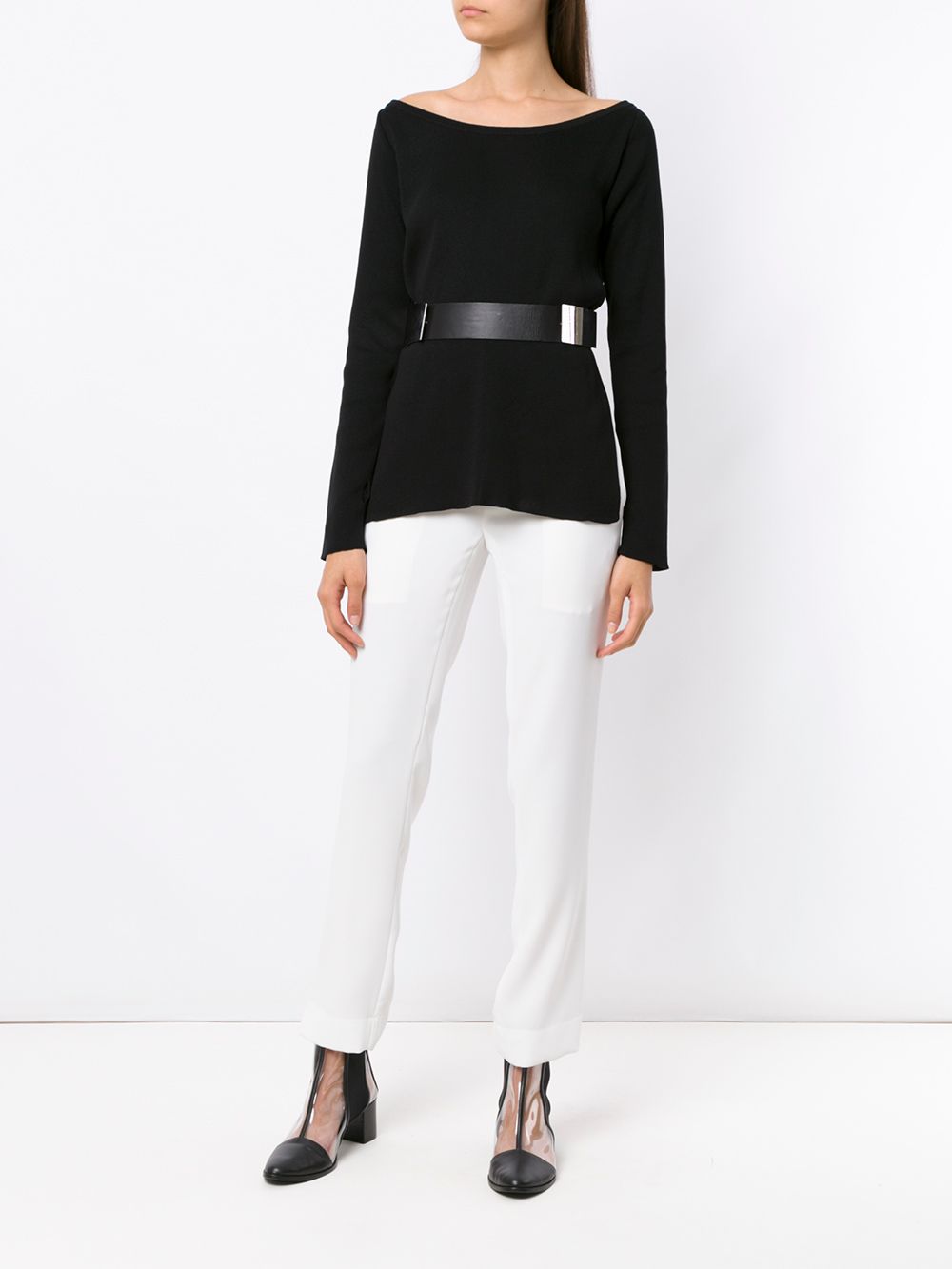 фото Gloria Coelho belted knit blouse