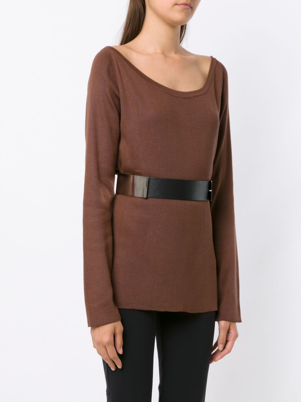 фото Gloria Coelho belted knit blouse