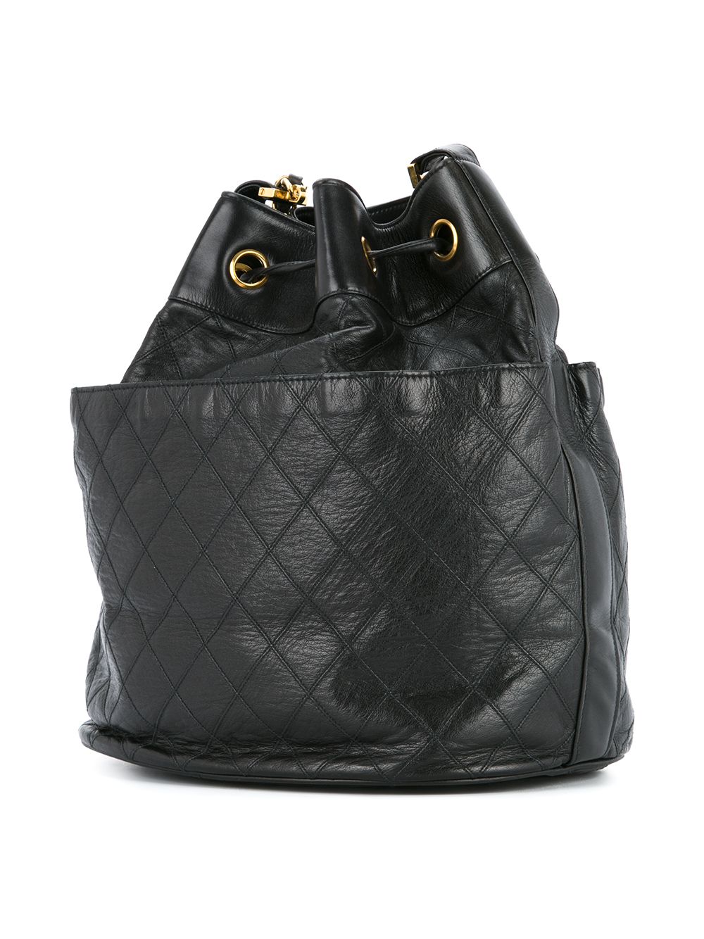 CHANEL drawstring quilted chain shoulder bag Women