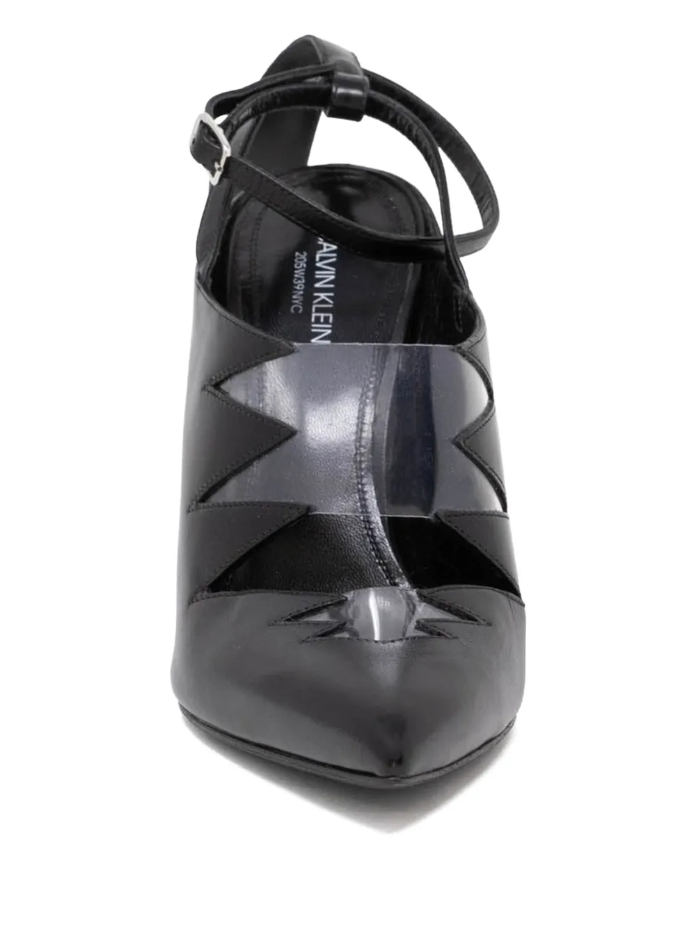 Calvin Klein Kai 105 cut-out leren pumps Zwart