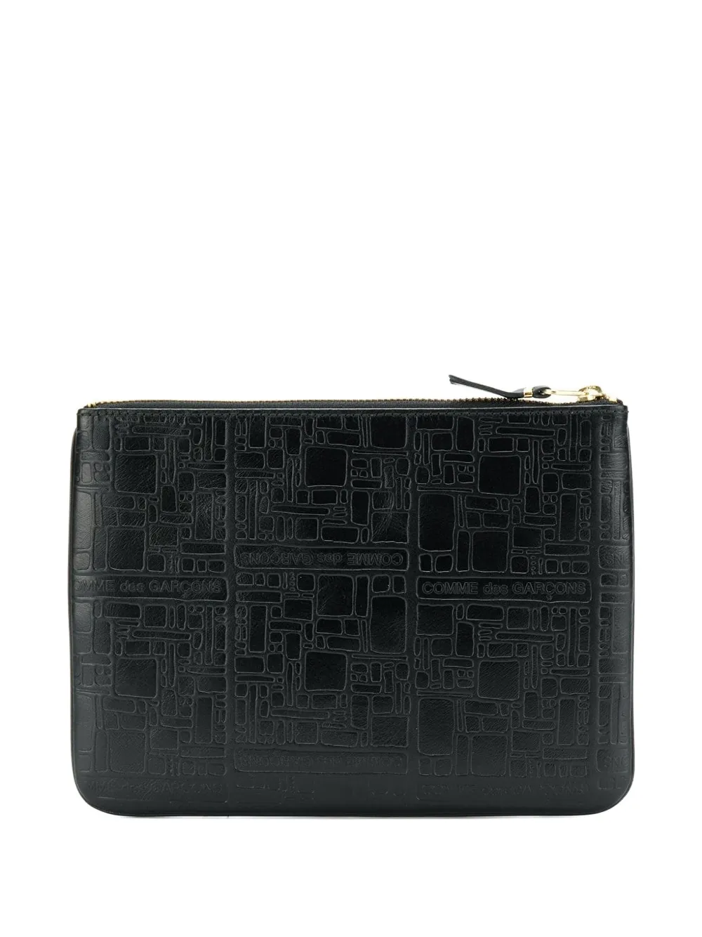 Comme Des Garçons Wallet getextureerde pochette - Zwart