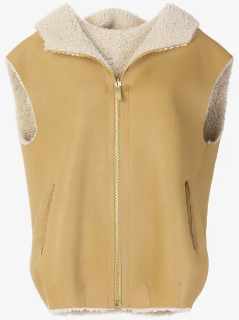 Michael Kors Collection zipped shearling gilet