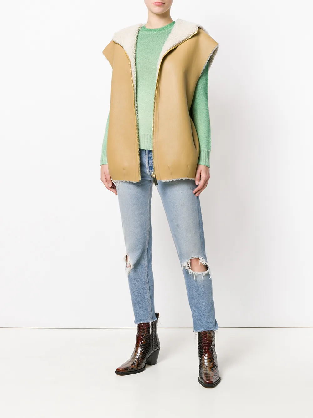 Michael Kors Collection zipped shearling gilet | Chalecos | Image 2