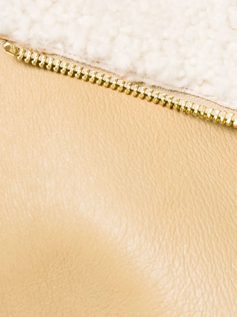 Michael Kors Collection zipped shearling gilet Beige