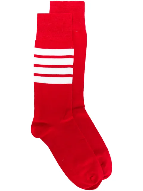 Thom Browne 4-Bar stripe lightweight mid-calf socks 