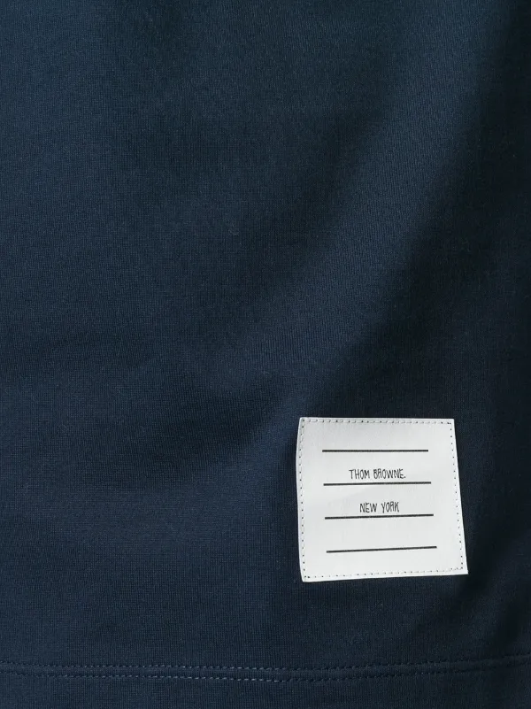 Tシャツ・カットソー THOM BROWNE Men Tops 380886 MJS067A 00042 BLUE Thom Browne Men's Navy Medium Weight Jersey Relaxed Fit T