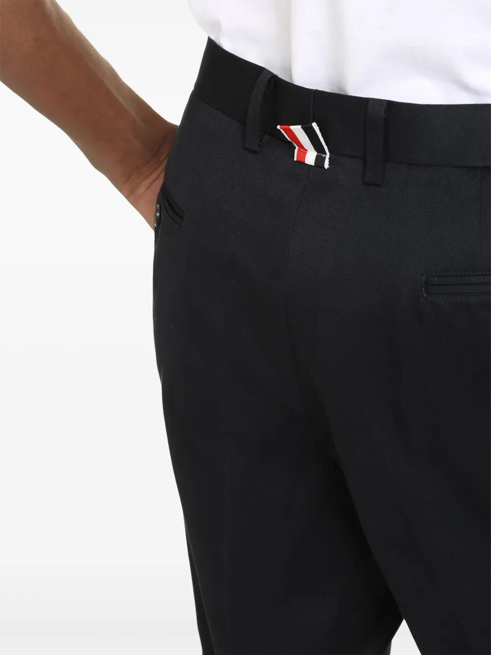 Thom Browne｜CHINO PANTS (MJQ165A J0063 055) THOM BROWNE | Logo Tab Cotton Twill Chino Pants | Men | Lane