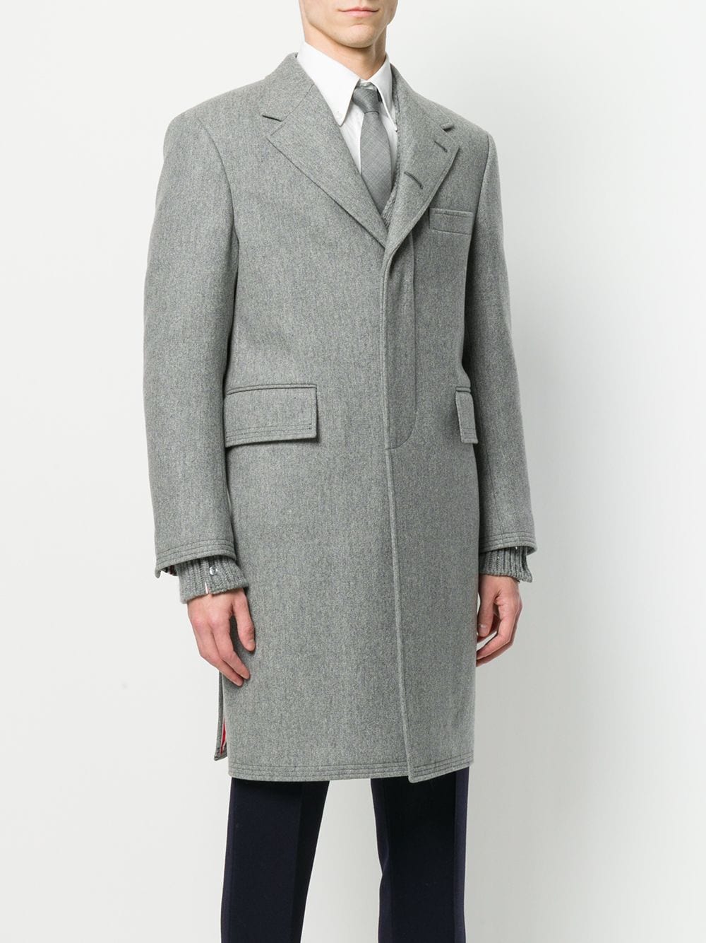 фото Thom browne пальто с широкими лацканами 'chesterfield'