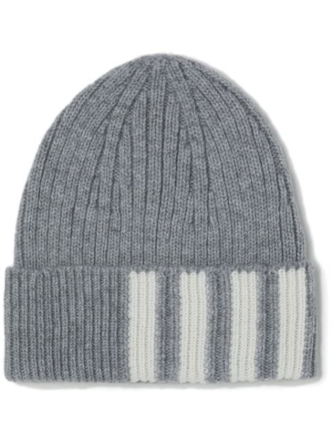 Thom Browne 4-Bar ribbed beanie