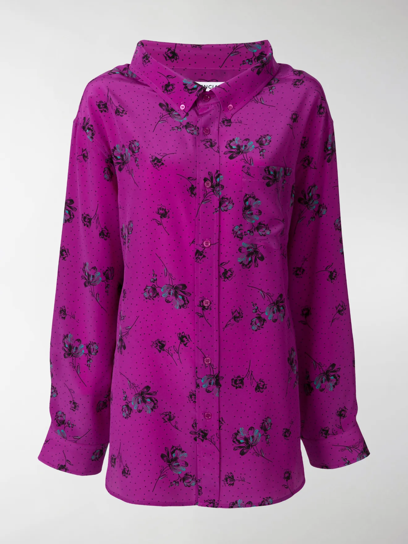 balenciaga swing collar shirt