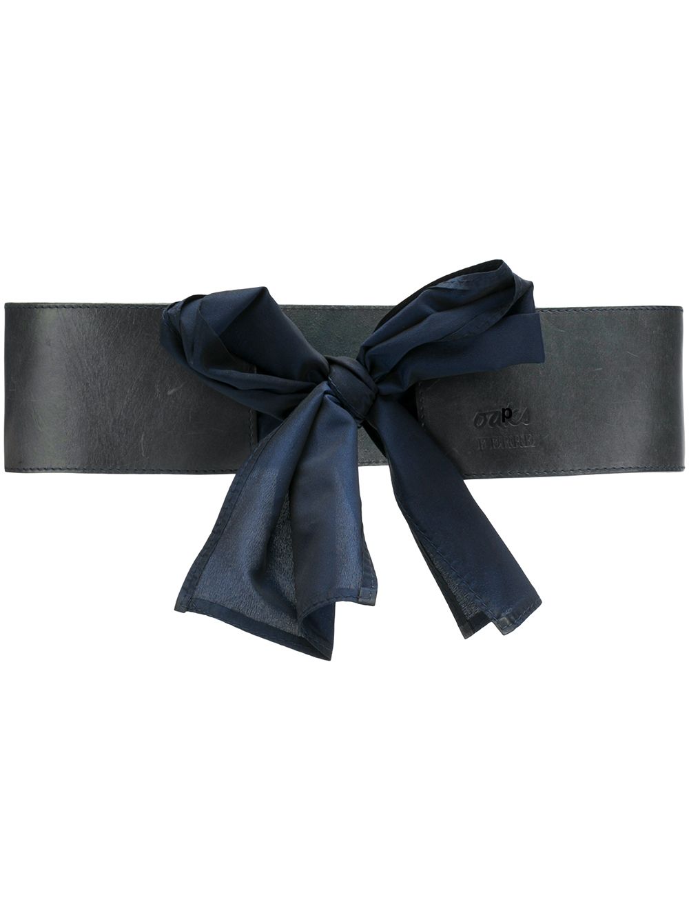 Pre-owned Gianfranco Ferre Vintage Leather Ferre Belt In Blue