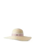 Maison Michel Blanche straw capeline hat - Neutrals