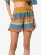 A Peace Treaty Striped cotton and silk shorts