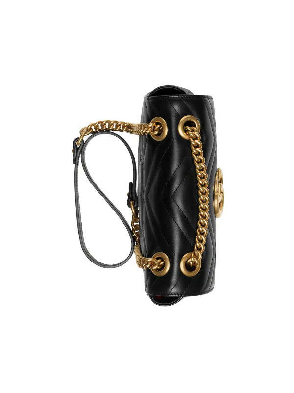 Gucci Marmont Matelasse Mini Bag - Black/Gold