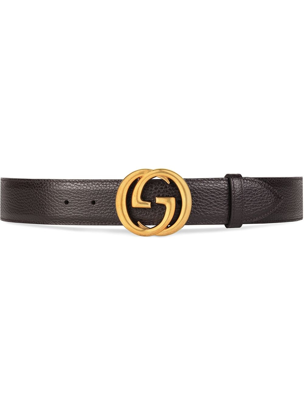 Gucci Leather Belt With Interlocking G Buckle - Farfetch