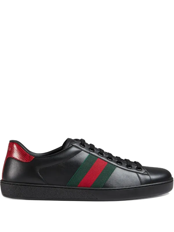 gucci ace croc leather heel