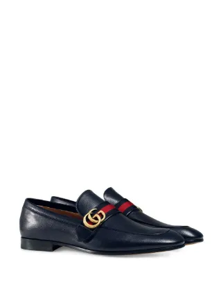 leather loafer with gg web