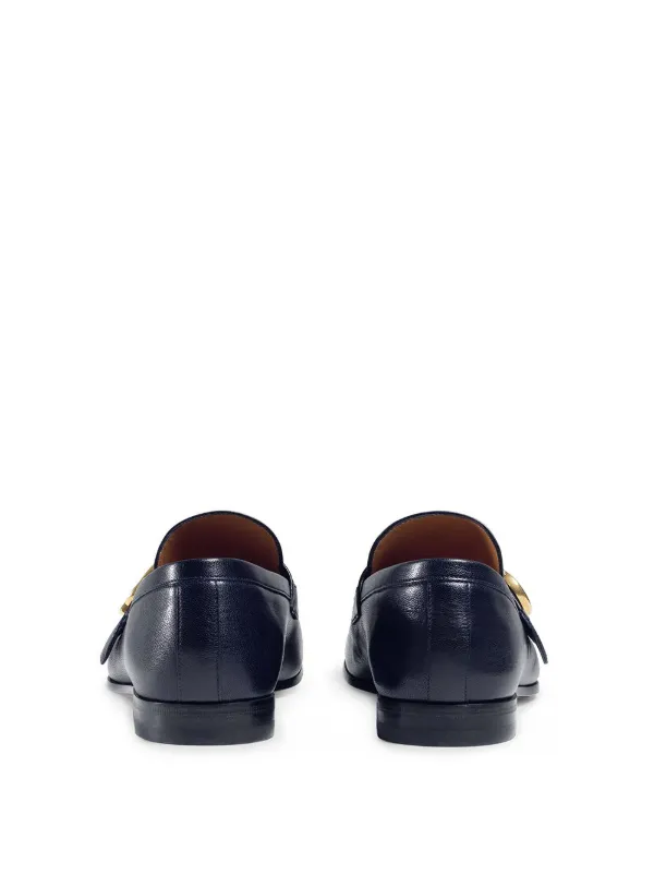 leather loafer with gg web