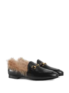 gucci loafers fur