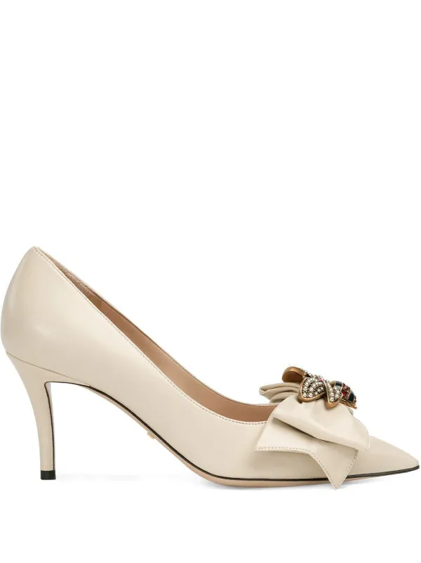 gucci heels bow