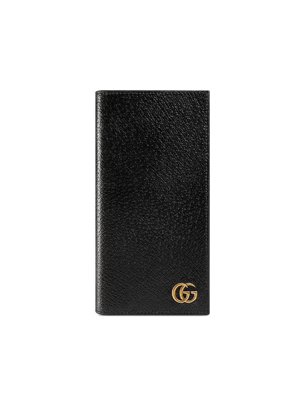 Gucci Gold GG Marmont Leather Long ID Wallet, Leather