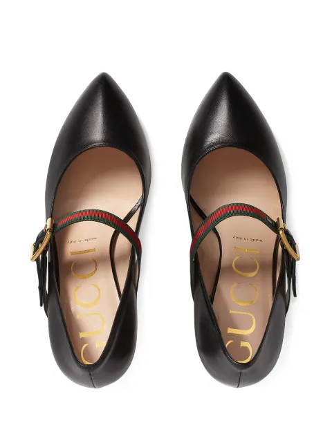 gucci sylvie leather mid heel pump