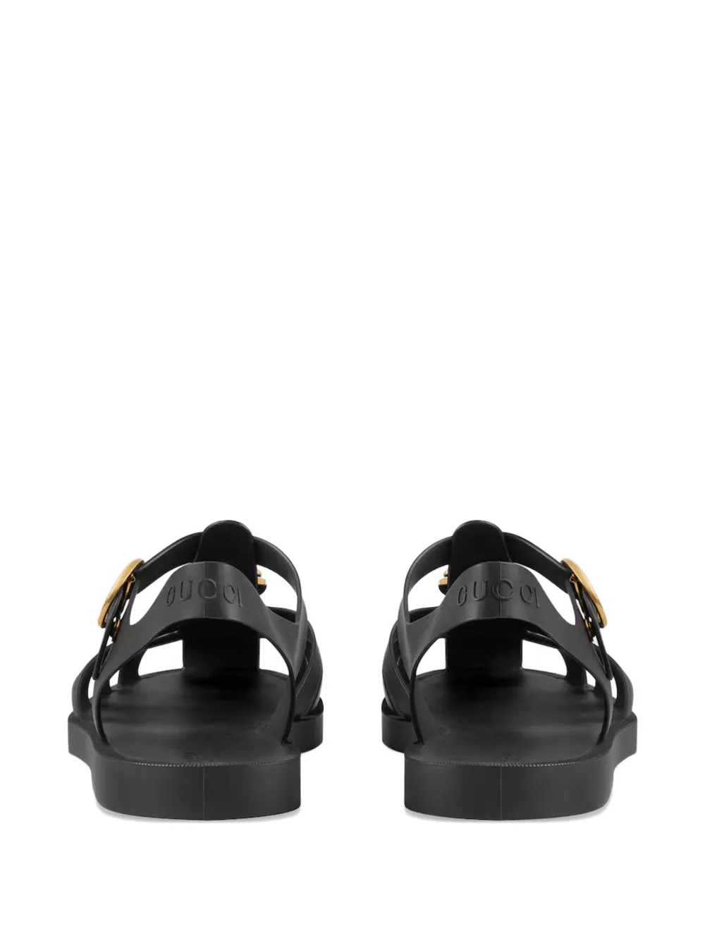 Gucci Rubberen sandalen met gesp Zwart