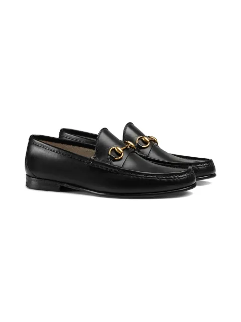 GUCCI BLACK 1953 HORESBIT LEATHER LOAFERS