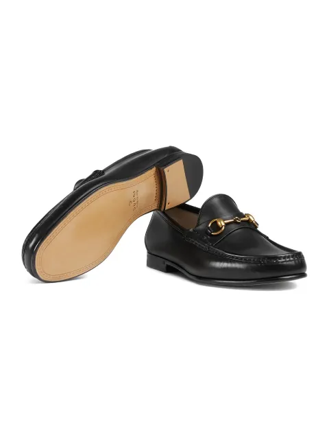 GUCCI BLACK 1953 HORESBIT LEATHER LOAFERS