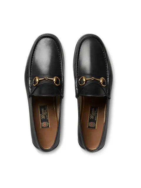 GUCCI BLACK 1953 HORESBIT LEATHER LOAFERS