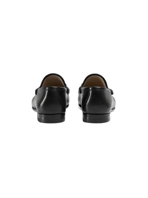 GUCCI BLACK 1953 HORESBIT LEATHER LOAFERS