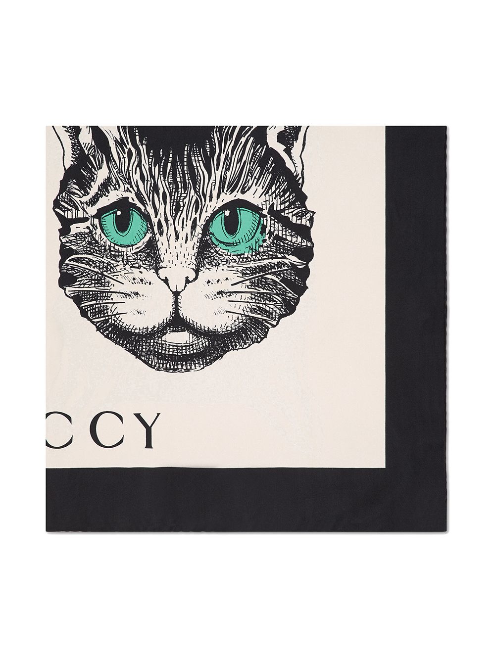 Gucci Mystic Cat print silk scarf $495 