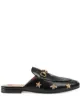 Image 1 of Gucci Princetown embroidered leather slipper