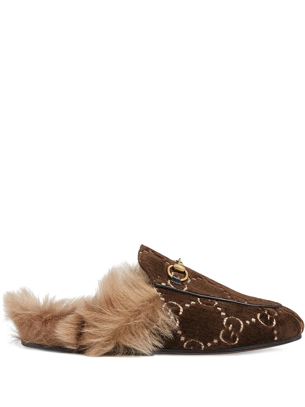 gucci princetown fur slippers