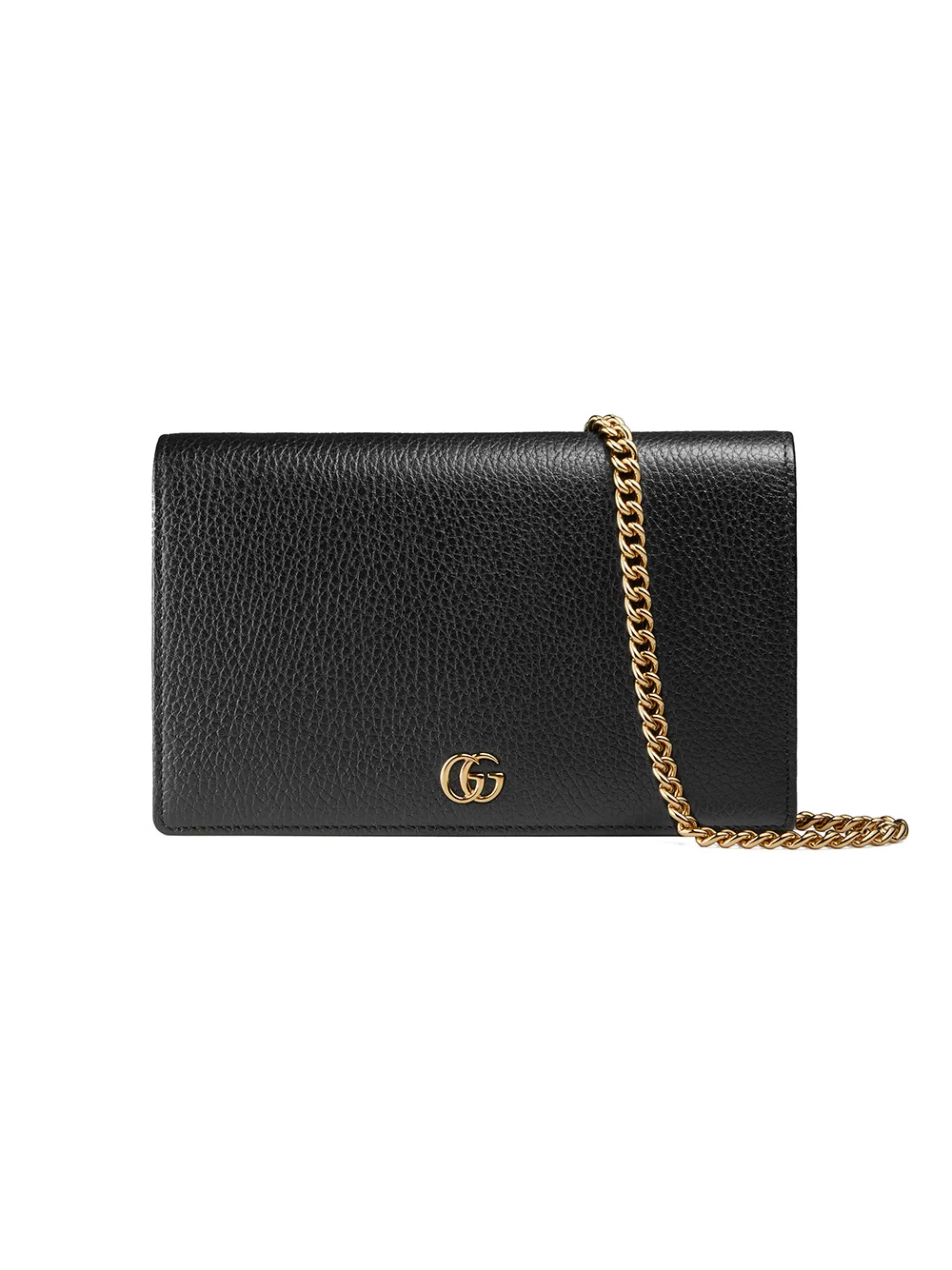 GG Marmont mini chain bag in light grey leather