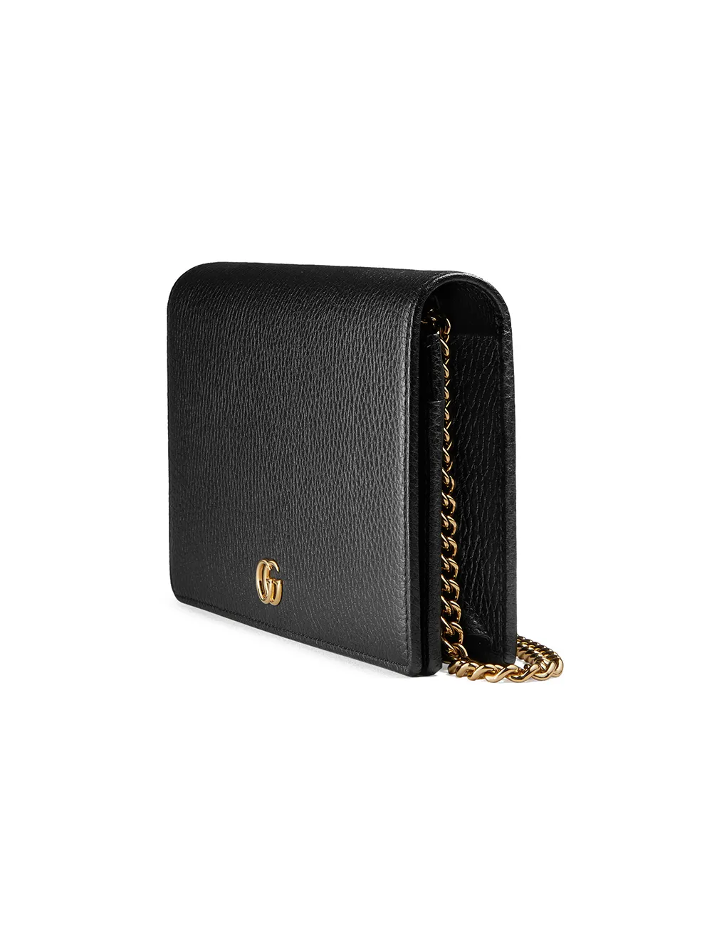 GG Marmont chain wallet in black leather