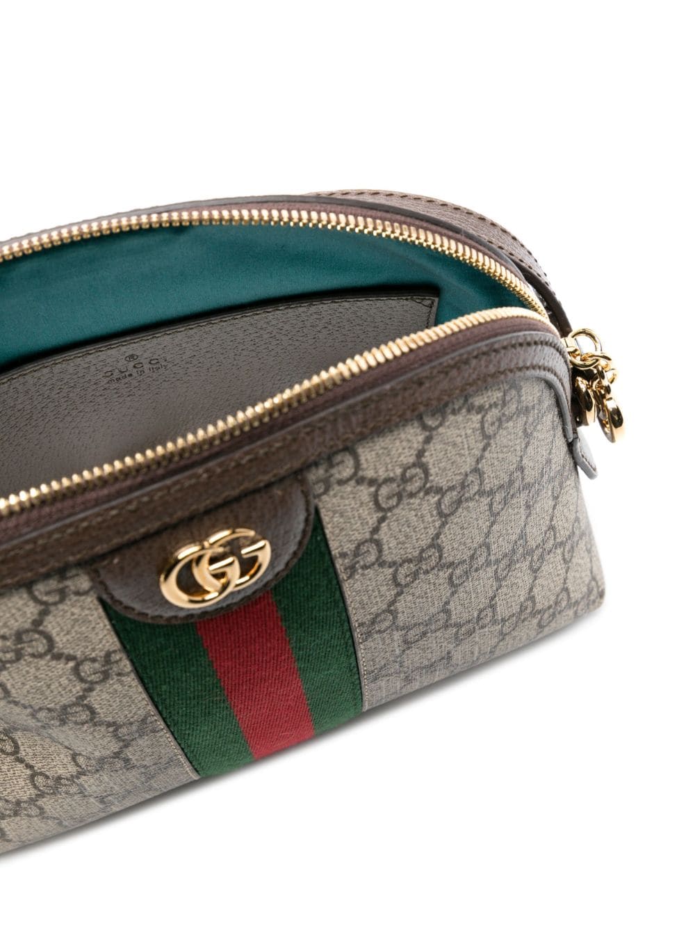 Shop Gucci Small Ophidia Gg Shoulder Bag In Neutrals