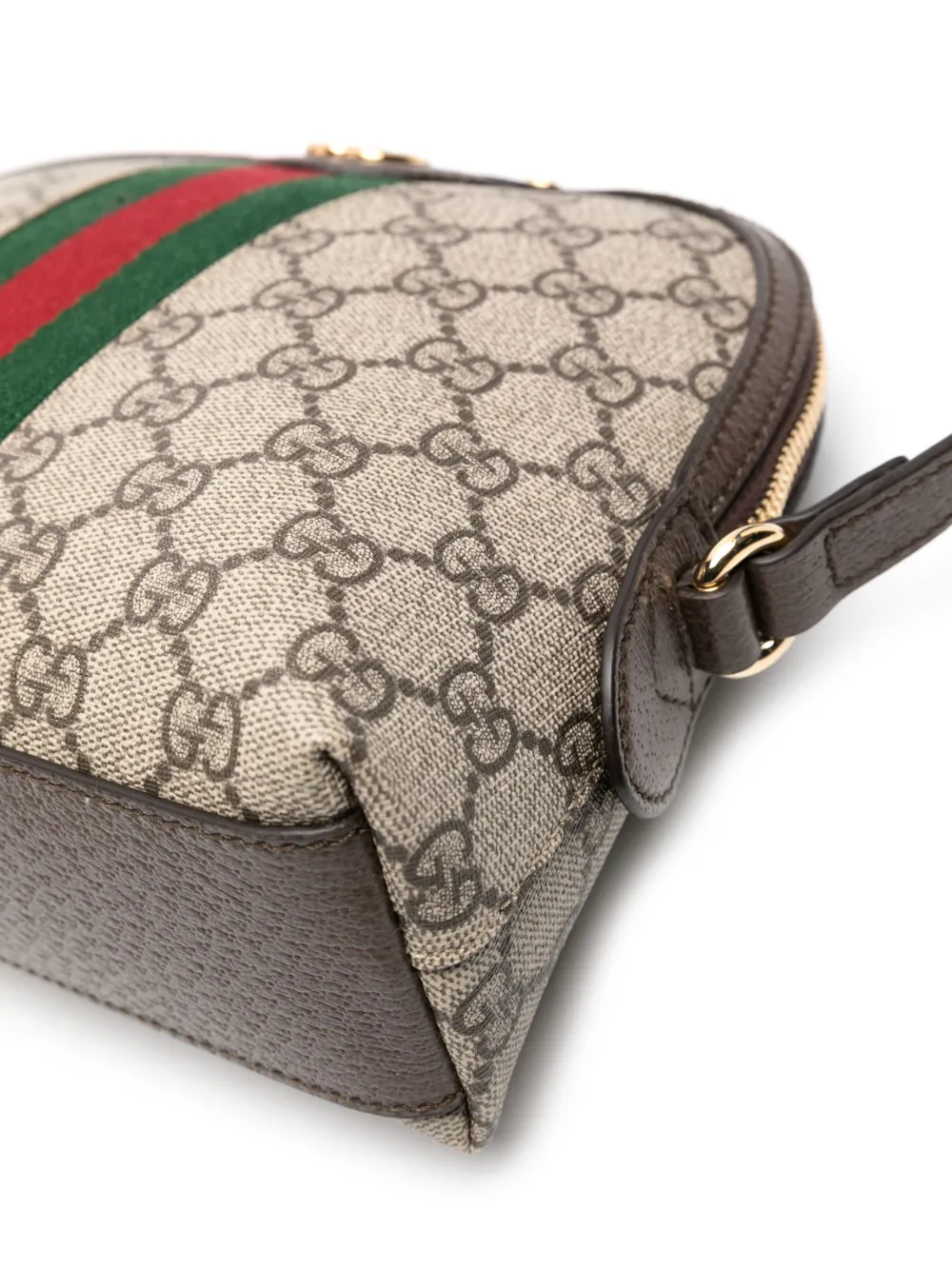 Shop Gucci Small Ophidia Gg Shoulder Bag In Neutrals