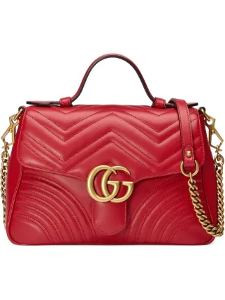 Shop red Gucci GG Marmont small top handle bag with Express Delivery -  Farfetch