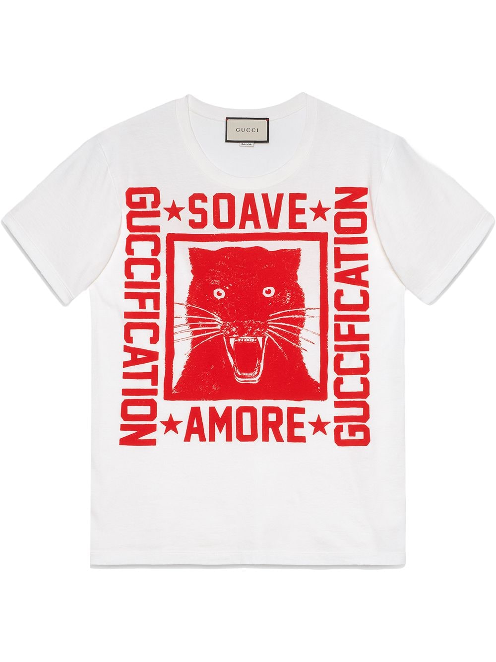 фото Gucci футболка с принтом 'Soave Amore Guccification'