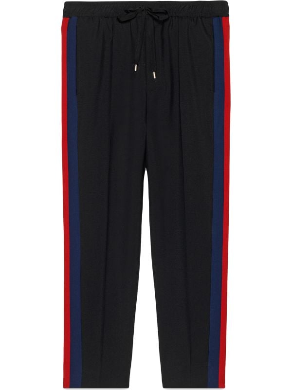 Gucci Wool Cropped Pant With Stripe 