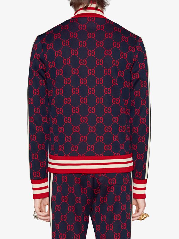 blue and red gucci tracksuit
