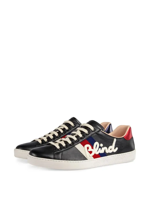 gucci ace embroidered sneaker black