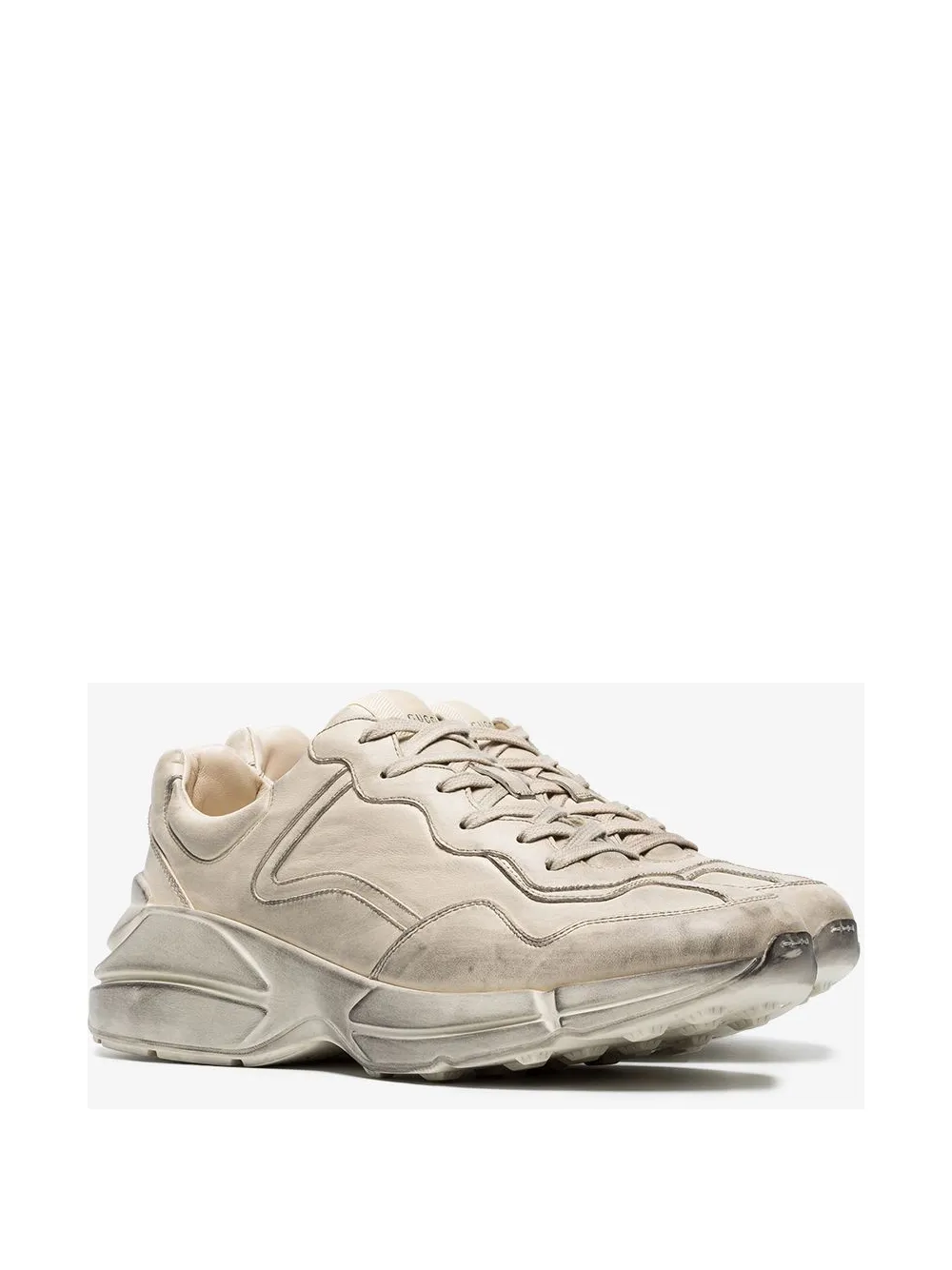 Gucci Rhyton distressed-effect Sneakers - Farfetch